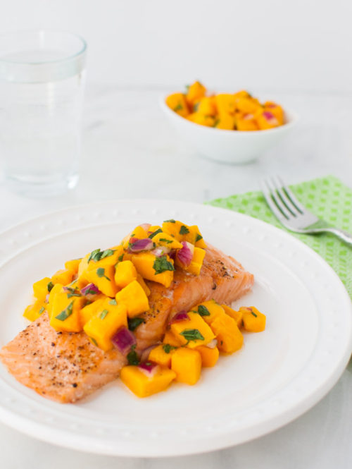 Roasted Salmon with Mango Salsa | stg-tamingofthespooncom-staging.kinsta.cloud