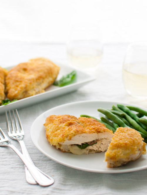 Stuffed Chicken Breasts with Prosciutto, Basil, and Cheese \ tamingofhthespoon.com