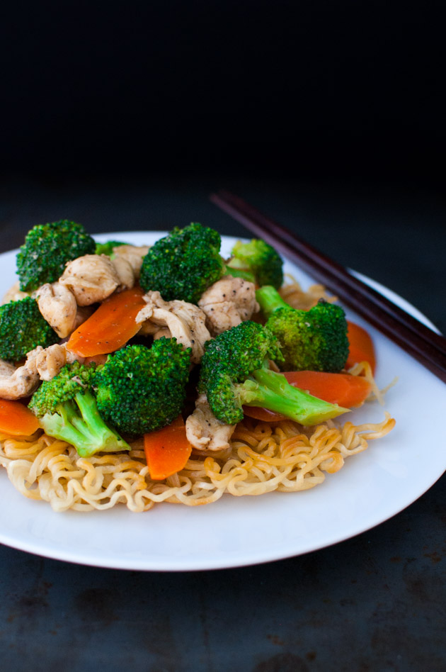 Chicken Vegetable Stir-fry with Crispy Noodles | stg-tamingofthespooncom-staging.kinsta.cloud