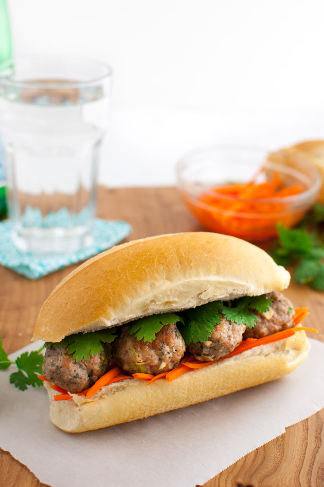 Vietnamese Meatball Banh Mi Sandwich | stg-tamingofthespooncom-staging.kinsta.cloud