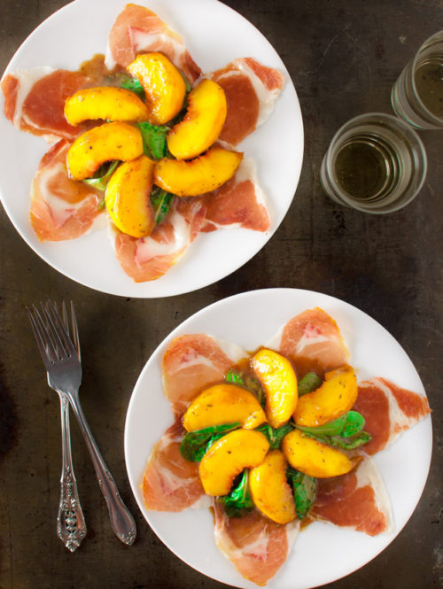 Warm Peach and Prosciutto Salad | stg-tamingofthespooncom-staging.kinsta.cloud